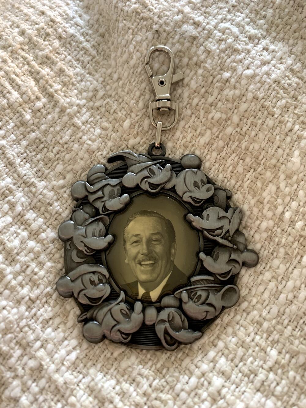 Walt Disney Mickey Mouse Through the Years Frame Pin Trading Lanyard Charm